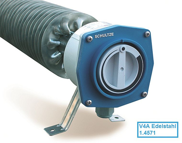Schultze RiRo en 2000 V4A automatisk lamellrörsvärmare, 2000 W 230 V, rostfritt stål 1.4571, IP66/67, A 2000EA4