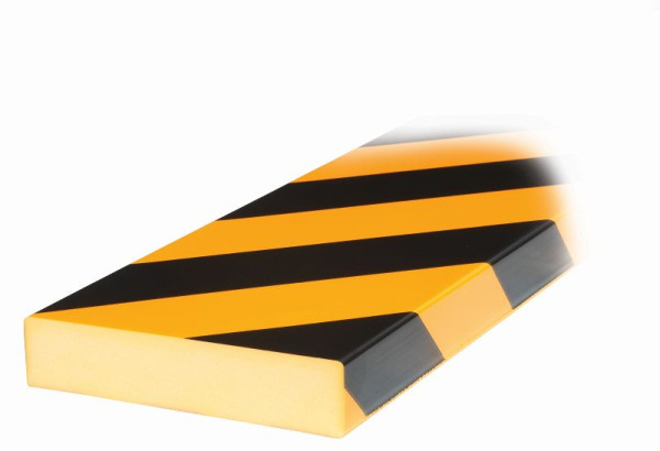 Knuffi ytskydd, varnings- och skyddsprofil, typ svart, gul/svart, 1 meter, PS-10009