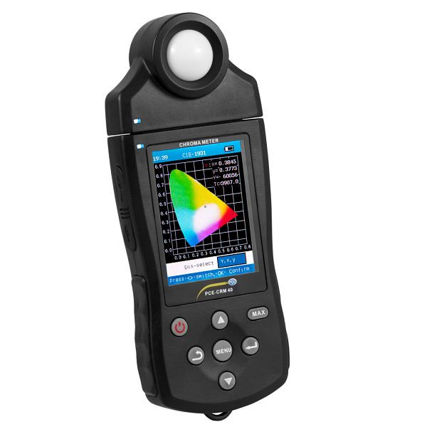 PCE Instruments spektrometer, färgtemperatur CTT, standard färgkarta, våglängd, RGB, PCE-CRM 40