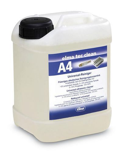 DENIOS rengöringsmedel elma tec clean A4 för U liter ultraljudsapparat, alkalisk, PU: 10 liter, 179-236