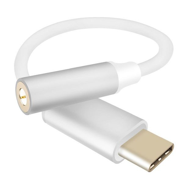 Helos-adapterkabel, USB 3.1 Type-C™-kontakt/jack-uttag 3,5 mm, PREMIUM, silver, 288381