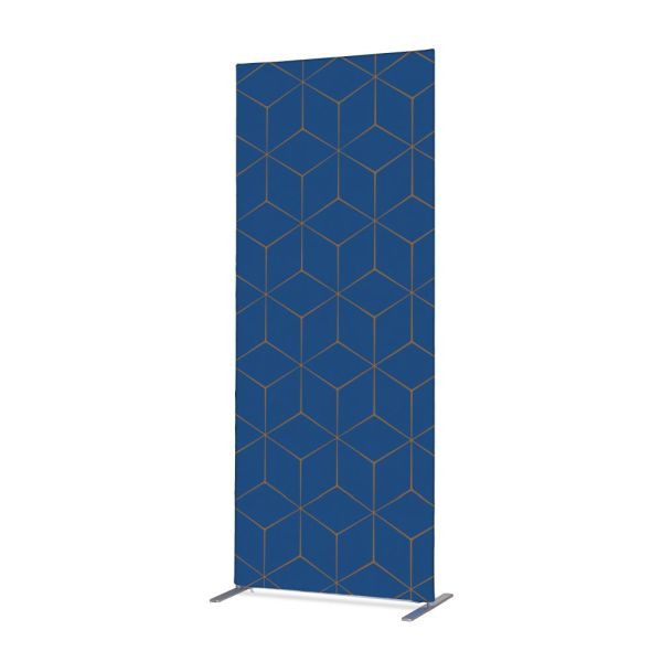 Showdown-skärmar Textil rumsavdelare dekoration 100-200 Hexagon blå-brun, ZBSLIM100-200-DSI14