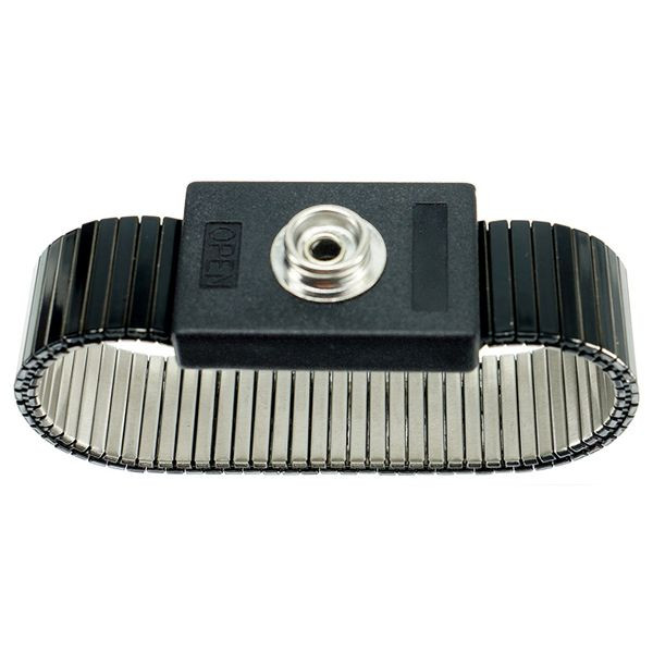 SafeGuard ESD-armband i metall, 10 mm DK-snäpp, svart, DSWL24921