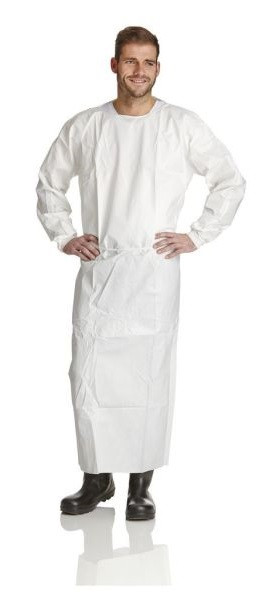 ProSafe 2 klänning med ryggbindning Helanca-manschetter, 150 cm, PU: 50 st, PS2KI-150