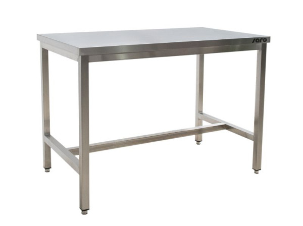 Saro bord i rostfritt stål, utan bottenblad - 700 mm djup, 600 mm, 700-1000