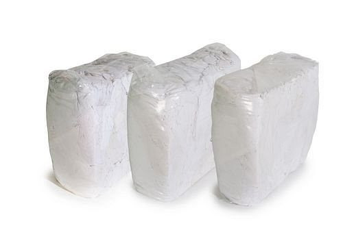 DENIOS städtrasor BW, gjorda av vitt sänglinne i bomull, 3 presskuber à 10 kg styck, PU: 3 st, 158-027