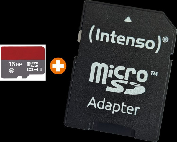 Berger & Schröter micro SDHC minneskort 8GB, klass 10, med SD-adapter, 31651