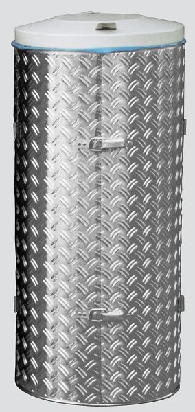 VAR kompakta avfallsuppsamlingsenheter med rostfritt stål och aluminium Duett-skivor, grått lock, 1704