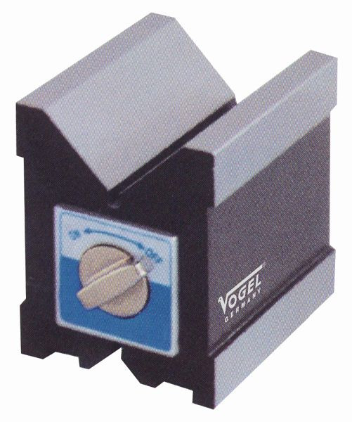 Vogel Germany magnet, mät- och klämprisma, härdad, för axlar Ø 6 - 30 mm, 80 x 70 x 95 mm, 331010