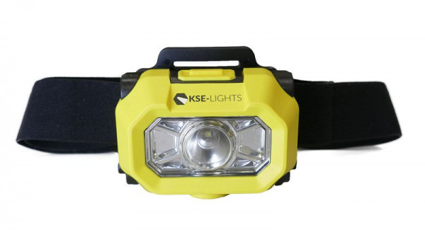 KSE-LIGHTS LED-hjälmlampa med 2 omkopplingsnivåer, inkl. Huvudband, EX-skydd 1G, KS-7090