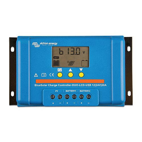 Victron Energy solar laddningsregulator BlueSolar PWM DUO-LCD & USB 12 / 24V-20A, 321953