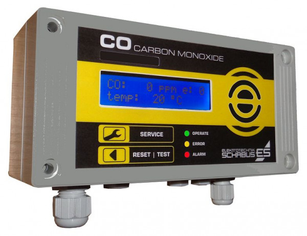 Schabus GX-C300P professionell CO-detektor, DIN EN50291, med integrerad utsug, 300256