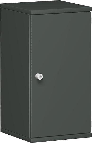 geramöbel dörrskåp 1 dekorativ hylla, låsbar, lås vänster, 400x425x768, grafit/grafit, N-10DL204-GG