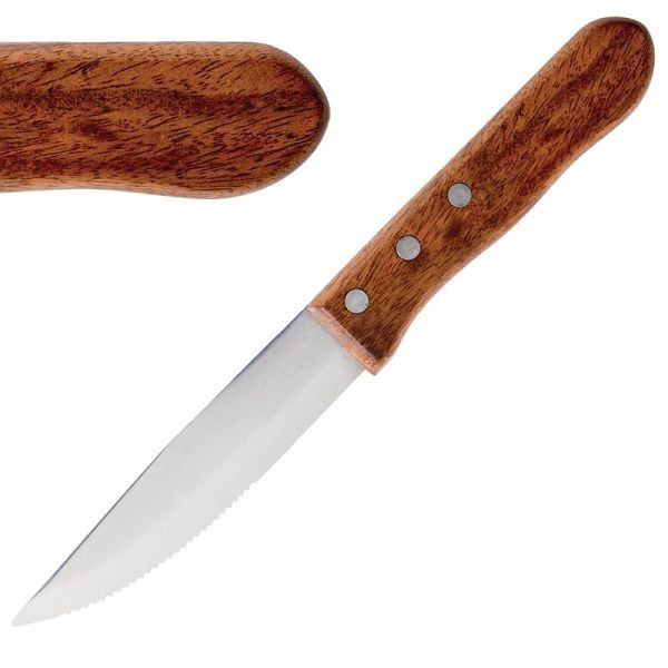 OLYMPIA Jumbo stekkniv med träskaft 12,5 cm, GG819