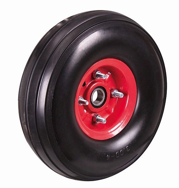 VARIOfit punkteringssäkert hjul, 260 x 85 mm, svart, "gummi-skumhjul" UTAN VENTIL, lug-260.011