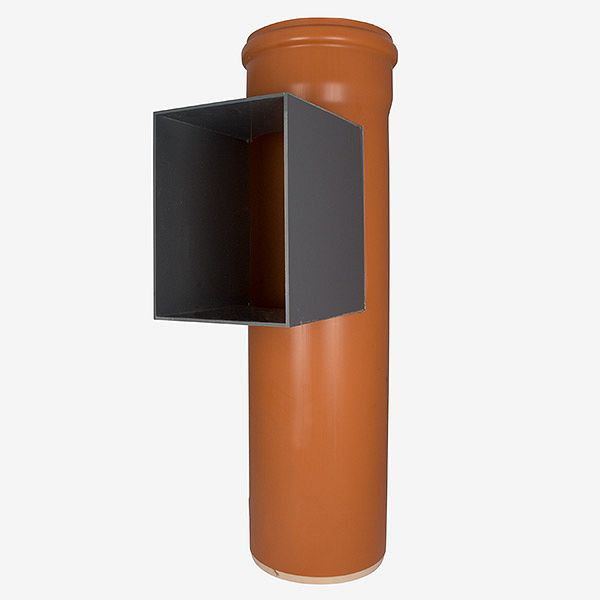 HKW PVC dörrutkaströr, rektangulärt, Ø 250 mm, djup 245 mm, 9112-25