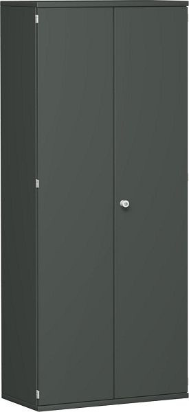 geramöbel dörrskåp 4 dekorativa hyllor, låsbar, 800x425x1920, grafit/grafit, N-10D508-GG