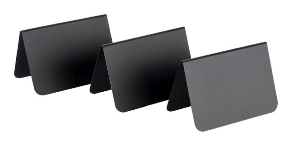 APS bordsstativ, 10,5 x 6 cm, höjd: 6,5 cm, PVC, svart, rundade hörn, 10-pack, 00012