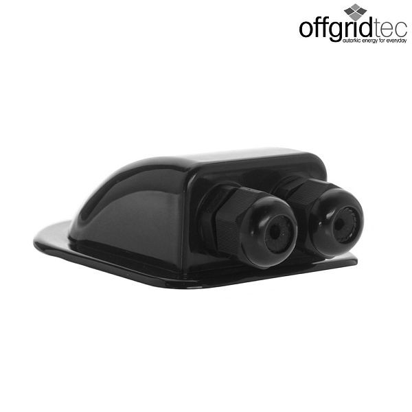 Offgridec takkanal 2-faldigt svart för kabeldiameter 3-12mm, 8-01-006415