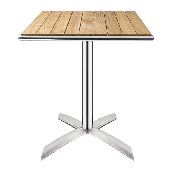 Bolero fyrkantigt hopfällbart bord ask trä 1 ben 60cm, GK991