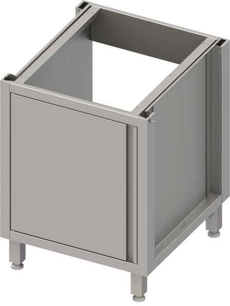 Stalgast diskbänksskåp i rostfritt stål version 2.0, för ben/sockelram, med gångjärnsdörr 600x640x660 mm, BX06671