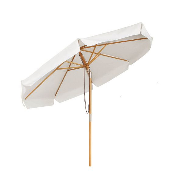 Sekey parasoll Ø300cm trä, vit, 33330008