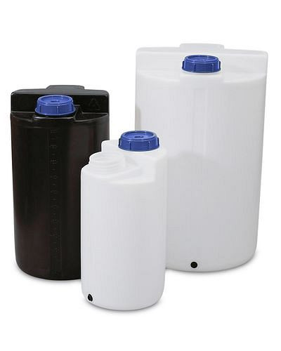 DENIOS förvarings- och doseringsbehållare av polyeten (PE), 200 liter, naturligt transparent, 136-934