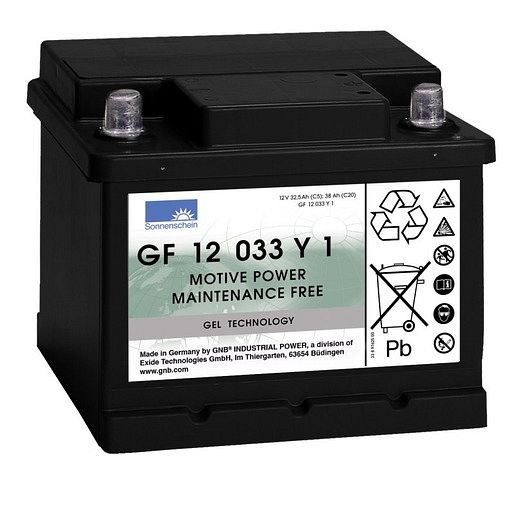 EXIDE batteri GF 12033 Y, absolut underhållsfritt, med baslist, 130100017
