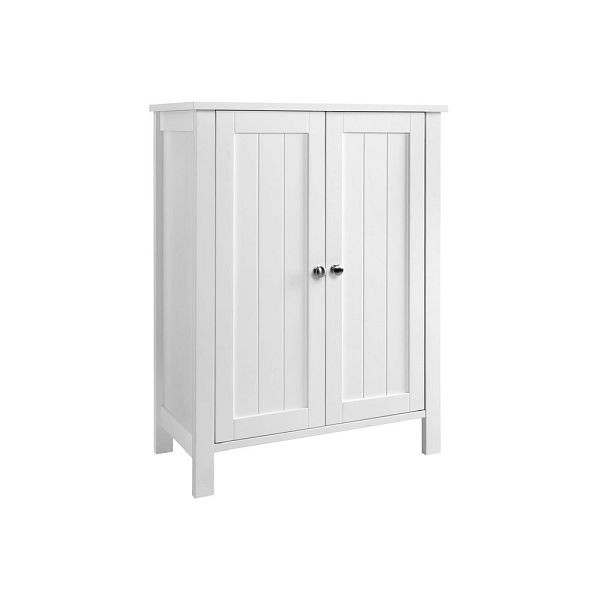 VASAGLE badrumsskåp med dubbeldörr vit, BCB60W