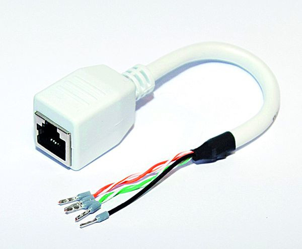 TCS breakout-kabel för direktanslutning av IP-enheter ISW5410 / IVW5411 RJ45-kontakt, ZIX1402-0000