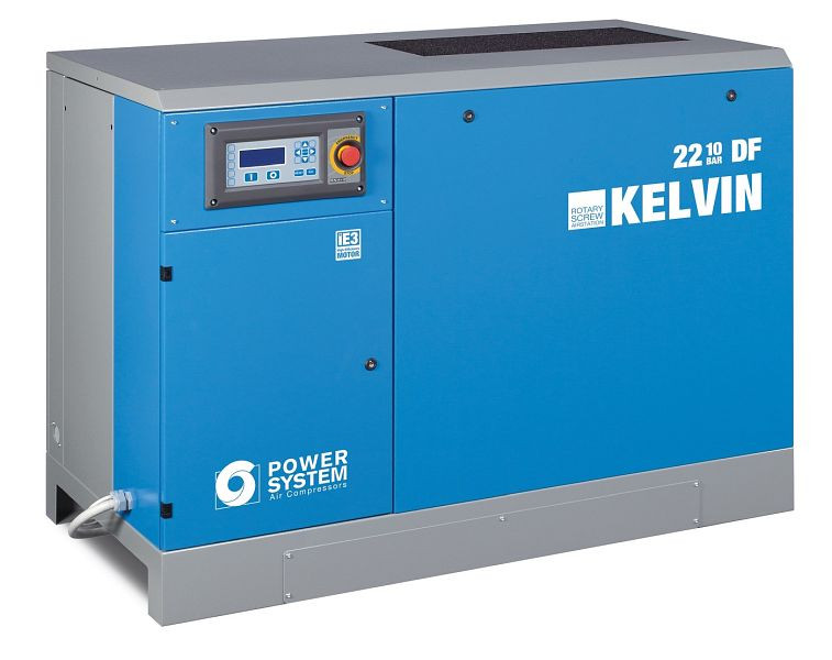 POWERSYSTEM IND skruvkompressorindustri med torktumlare, kraftsystem KELVIN 11 - 8 bar DF, 20160111
