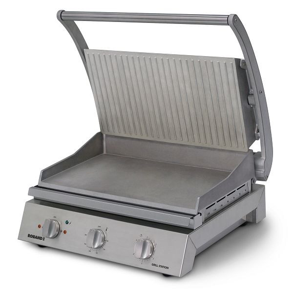 Roband grillstation GSA815R-F med pressgjutna aluminiumplattor med ingjutna värmeelement och valfria teflonplåtar, GSA815R-F