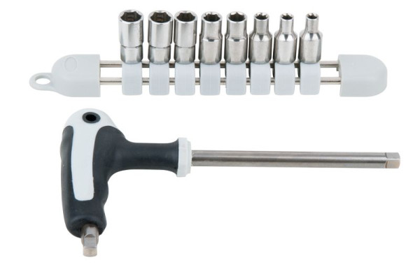 KS Tools hylsnyckelsats i rostfritt stål, 9 delar, 910.2450