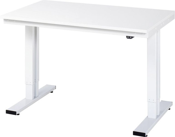 RAU arbetsbord serie adlatus 300 (elektriskt höj- och sänkbar), melaminplatta, 1250x720-1120x800 mm, 08-WT-125-080-M