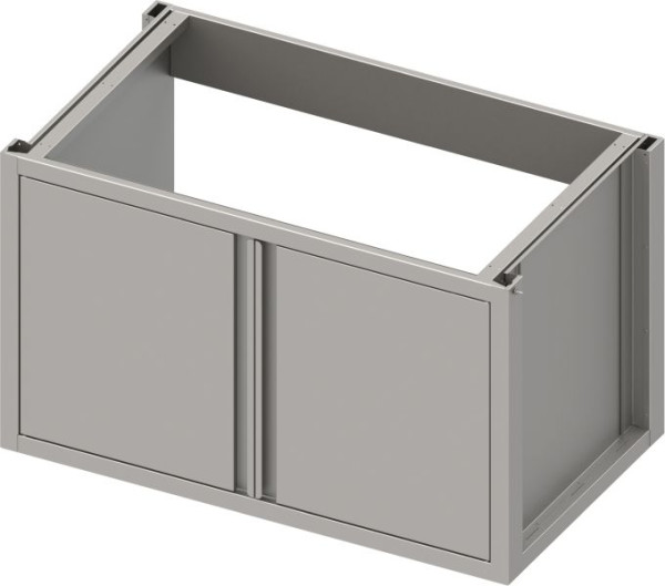 Stalgast diskbänksskåp i rostfritt stål version 2.0 med gångjärnsdörrar, baskonstruktion 700x640x660 mm, BX07671F