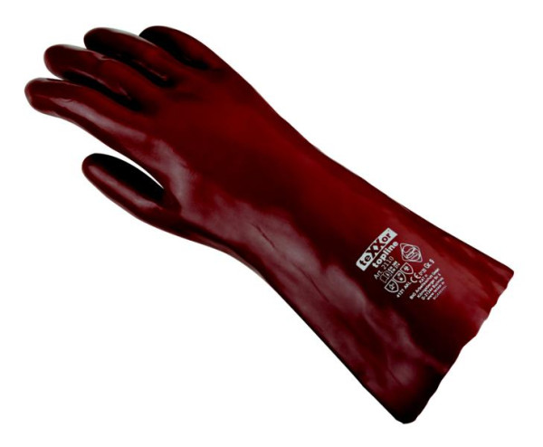 teXXor kemikalieskyddshandskar "PVC RED BROWN", storlek: 10, förpackning: 120 par, 2110-10