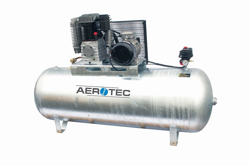 AEROTEC N60-500 Z PRO horisontell - 400 volt galvaniserad kompressor oljesmord, 2005323