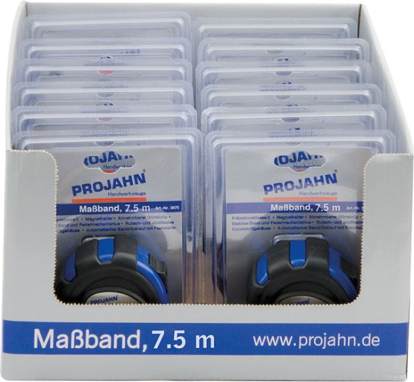 Projahn display 12x 3978 måttband med magnet 7,5m, 397812