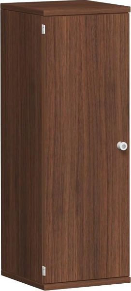 geramöbel dörrskåp 2 dekorativa hyllor, låsbart, lås till höger, 400x425x1152, valnöt/valnöt, N-10DR304-NN