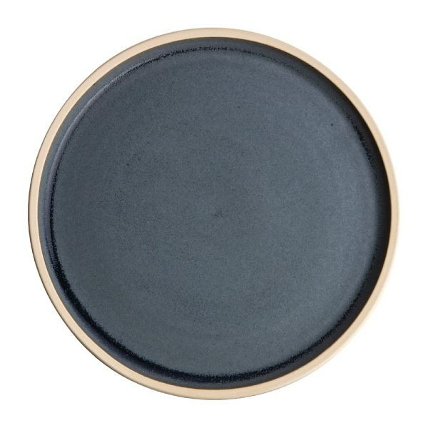 OLYMPIA canvas platt rund tallrik granitblå 18cm, PU: 6 delar, FA300