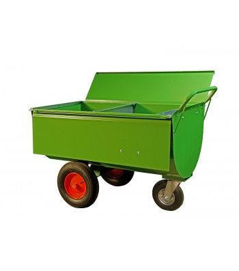 Growi fodervagn 400 LL med skiljevägg, lock och mineralbehållare, 10125470