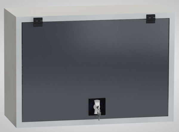 KLW väggskåp - 400 x 725 x 350 mm H x B x D, med låsbar lucka och 1 hylla galvaniserad, SFN-GI0400KO-0001XRH
