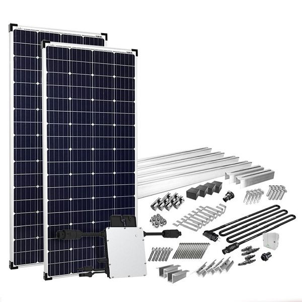 Offgridtec Solar-Direct 400W HM-400 balkong kraftverk monteringspaket Biber Schwanz Wieland anslutningsbox 10m, 4-01-015335-006