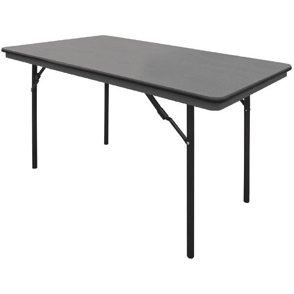 Bolero rektangulärt fällbart bord svart 122cm, GC594