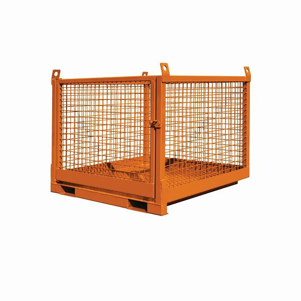Eichinger industriell lastlåda för gaffeltruckar och kranar, LxBxH 1280x1260x1100 mm, 1500 kg, ren orange, 10580100000000