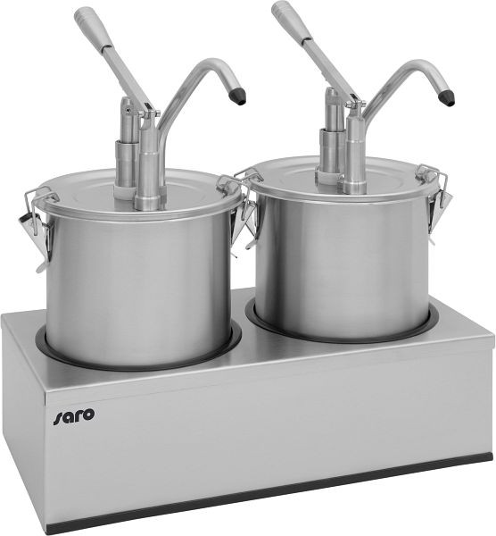 Saro såsdispenser modell PD-002 inklusive hållare för två såsdispensrar, rostfritt stål, krom, 421-1005