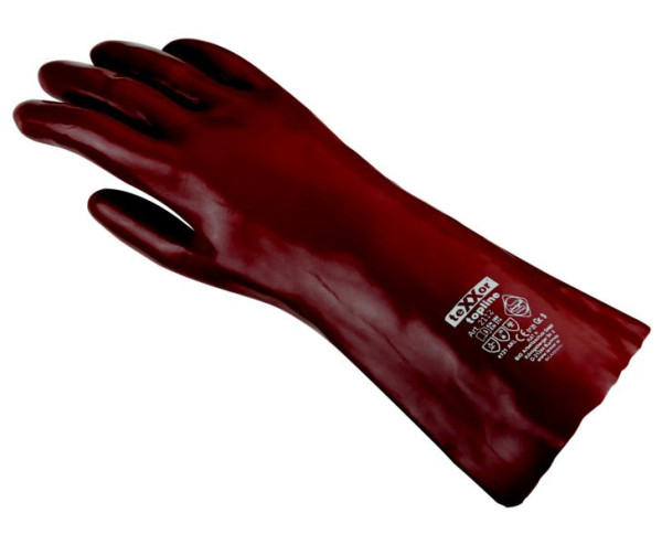 teXXor kemikalieskyddshandskar "PVC RED BROWN", storlek: 10, förpackning: 60 par, 2112-10