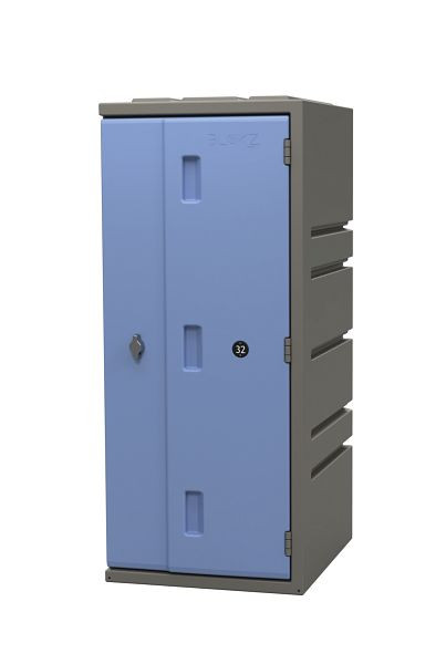 Lotz plastskåp 900 Plastskåp, höjd: 900 mm, blå dörr, bultlås, 221900-08