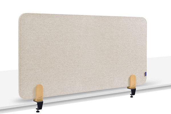 Legamaster ELEMENTS akustisk bordsvägg 60x120cm mjuk beige inkl 2 bordsklämmor, 7-209821