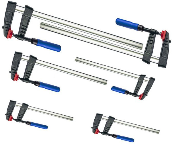 VaGo-Tools 6-delad uppsättning skruvklämmor 150x50/200x50/250x50 mm 2 st vardera, 200-001/002/003 styck 2_hv
